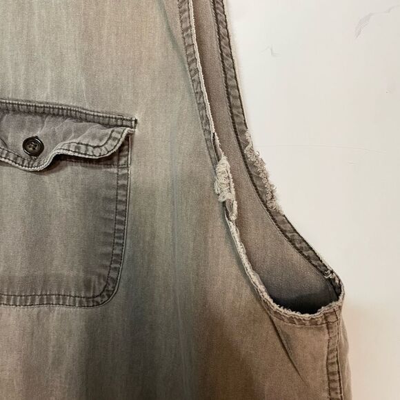 5 for $25🔥St. John's Bay Sleeveless Brown Button Front Shirt 3XL Tall - Picture 3 of 6